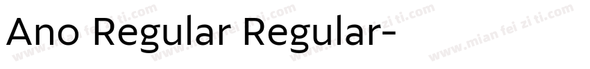 Ano Regular Regular字体转换